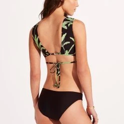 Seafolly Ladies Palm Paradise Hipster Pant - Black -Seafolly shop 40473 028 Black 6