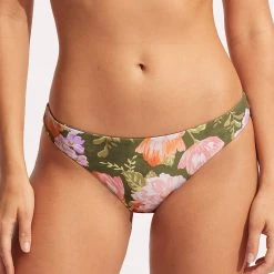 Seafolly Ladies Paradise Garden Reversible Hipster - Avocado -Seafolly shop 40473 960 Avocado 5