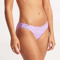 Seafolly Ladies Paradise Garden Reversible Hipster - Lilac -Seafolly shop 40473 960 Lilac 5