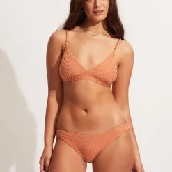 Seafolly Ladies Second Wave Hipster Pant - Copper Tan