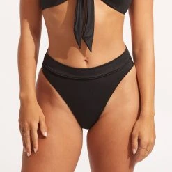 Seafolly Ladies Seafolly Collective High Rise Pant - Black -Seafolly shop 40515 942 Black 3