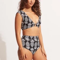 Seafolly Ladies Corsica High Waisted Pant - Black -Seafolly shop 40558 810 Black 5