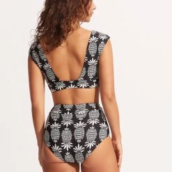 Seafolly Ladies Corsica High Waisted Pant - Black -Seafolly shop 40558 810 Black 6