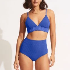 Seafolly Ladies Willow High Waisted Pant - Azure