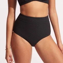 Seafolly Ladies Willow High Waisted Pant - Black -Seafolly shop 40558 924 Black 3