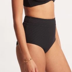 Seafolly Ladies Willow High Waisted Pant - Black -Seafolly shop 40558 924 Black 4