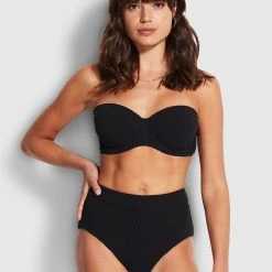 Seafolly Ladies Riviera High Waisted Pant - Black