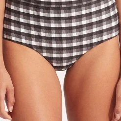 Seafolly Ladies Portofino High Waisted Pant - Black 10 Seafolly Ladies Portofino High Waisted Pant - Black -Seafolly shop 40558 939 Black 3