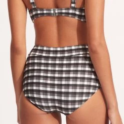 Seafolly Ladies Portofino High Waisted Pant - Black 12 Seafolly Ladies Portofino High Waisted Pant - Black -Seafolly shop 40558 939 Black 5