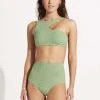 Seafolly Ladies Second Wave High Waisted Pant - Palm Green -Seafolly shop 40558 968 PalmGreen 3