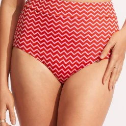 Seafolly Ladies Sienna High Waisted Pant - Chilli Red -Seafolly shop 40558 976 Chilli 20Red 2