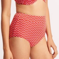 Seafolly Ladies Sienna High Waisted Pant - Chilli Red -Seafolly shop 40558 976 Chilli 20Red 4