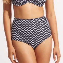 Seafolly Ladies Sienna High Waisted Pant - True Navy -Seafolly shop 40558 976 True 20Navy 3