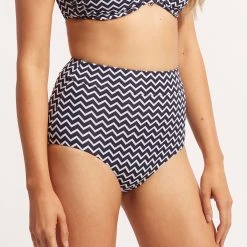 Seafolly Ladies Sienna High Waisted Pant - True Navy -Seafolly shop 40558 976 True 20Navy 4