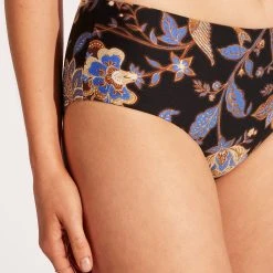 Seafolly Ladies Silk Road Wide Side Bikini Bottom - Black 11 Seafolly Ladies Silk Road Wide Side Bikini Bottom - Black -Seafolly shop 40586 020 Black 7