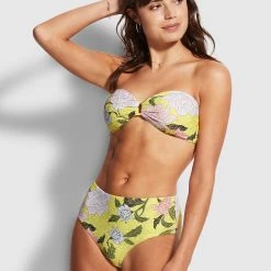 Seafolly Ladies Boheme Wide Side Retro - Lime Light