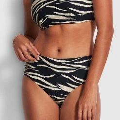 Seafolly Ladies Skin DeepWide Side Retro Pant - Black 10 Seafolly Ladies Skin DeepWide Side Retro Pant - Black -Seafolly shop 40586 940 Black 3