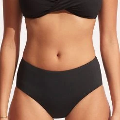 Seafolly Ladies Seafolly Collective Wide Side Retro -Seafolly shop 40586 942 Black 3