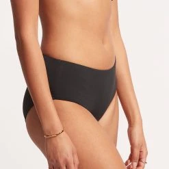 Seafolly Ladies Seafolly Collective Wide Side Retro -Seafolly shop 40586 942 Black 4