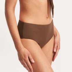 Seafolly Ladies Seafolly Collective Wide Side Retro -Seafolly shop 40586 942 Tiramisu 4