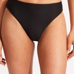 Seafolly Ladies Essentials High Rise Pant - Black -Seafolly shop 40609 640 Black 3