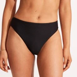 Seafolly Ladies Essentials High Rise Pant - Black -Seafolly shop 40609 640 Black 4