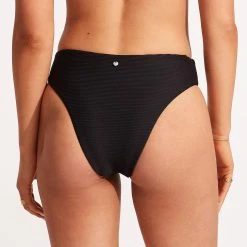 Seafolly Ladies Essentials High Rise Pant - Black -Seafolly shop 40609 640 Black 6