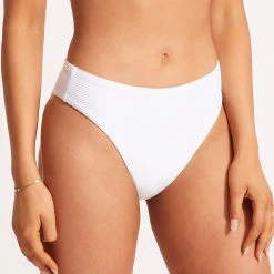 Seafolly Ladies Essentials High Rise Pant - White -Seafolly shop 40609 640 White 5