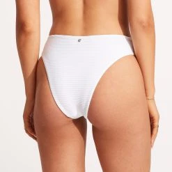 Seafolly Ladies Essentials High Rise Pant - White -Seafolly shop 40609 640 White 6