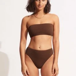 Seafolly Ladies Sea Dive High Rise Pant - Tiramisu