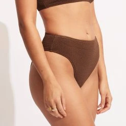 Seafolly Ladies Sea Dive High Rise Pant - Tiramisu -Seafolly shop 40609 861 Tiramisu 4