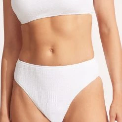 Seafolly Ladies Sea Dive High Rise Pant -Seafolly shop 40609 861 White 3
