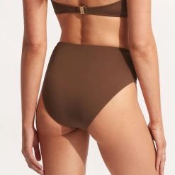 Seafolly Ladies Seafolly Collective High Waist Wrap Front Pant - Tiramisu 12 Seafolly Ladies Seafolly Collective High Waist Wrap Front Pant - Tiramisu -Seafolly shop 40643 942 Tiramisu 5