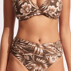 Seafolly Ladies Island In The Sun High Waist Wrap Front Pant - Tiramisu -Seafolly shop 40643 946 Tiramisu 3