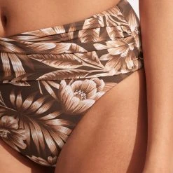 Seafolly Ladies Island In The Sun High Waist Wrap Front Pant - Tiramisu -Seafolly shop 40643 946 Tiramisu 6