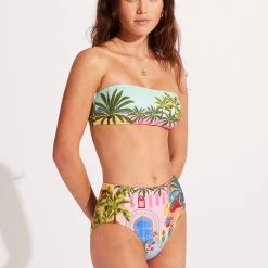 Seafolly Ladies On Vacation High Waisted Pant - Azure 9 Seafolly Ladies On Vacation High Waisted Pant - Azure -Seafolly shop 40646 022 Azure 5