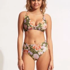 Seafolly Ladies Paradise Garden High Waisted Pant - Avocado