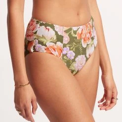 Seafolly Ladies Paradise Garden High Waisted Pant - Avocado -Seafolly shop 40646 960 Avocado 4