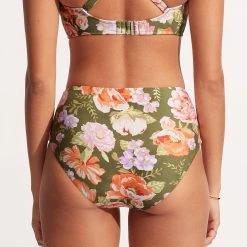 Seafolly Ladies Paradise Garden High Waisted Pant - Avocado -Seafolly shop 40646 960 Avocado 5