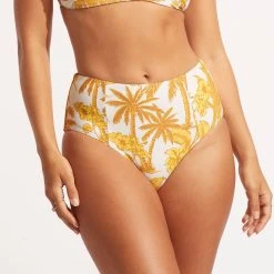Seafolly Ladies Castaway High Waisted Pant - Tuscan Sunset -Seafolly shop 40646 980 TuscanSuns 3