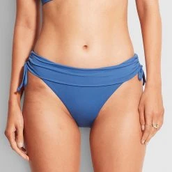 Seafolly Ladies Seafolly Ruched Side Hipster - Marina Blue -Seafolly shop 40647 065 MarinaBlu 3