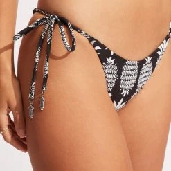 Seafolly Ladies Corsica Tie Side Rio Pant - Black -Seafolly shop 40651 810 Black 7