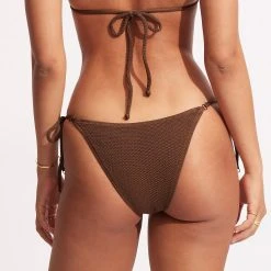 Seafolly Ladies Sea Dive Tie Side Rio Pant -Seafolly shop 40651 861 Tiramisu 5