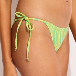 Seafolly Ladies Mod Squad Tie Side Rio Pant - Lime Burst -Seafolly shop 40651 050 Lime 20Burst 7