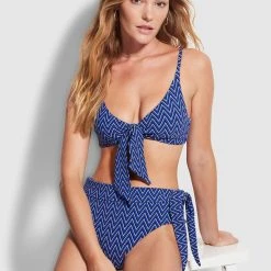 Seafolly Ladies Cleo Pant With Side Tie - Indigo