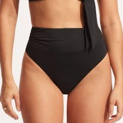 Seafolly Ladies Seafolly Collective High Cut Rio - Black -Seafolly shop 40665 942 Black 4