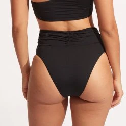 Seafolly Ladies Seafolly Collective High Cut Rio - Black -Seafolly shop 40665 942 Black 7