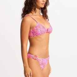 Seafolly Ladies Sea Skin Trim Side Hipster Bikini Bottom - Fuchsia Rose 9 Seafolly Ladies Sea Skin Trim Side Hipster Bikini Bottom - Fuchsia Rose -Seafolly shop 40667 064 FuchsiaRos 5