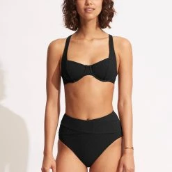 Seafolly Ladies Willow High Waist Pant - Black