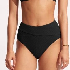 Seafolly Ladies Willow High Waist Pant - Black -Seafolly shop 40673 924 Black 3